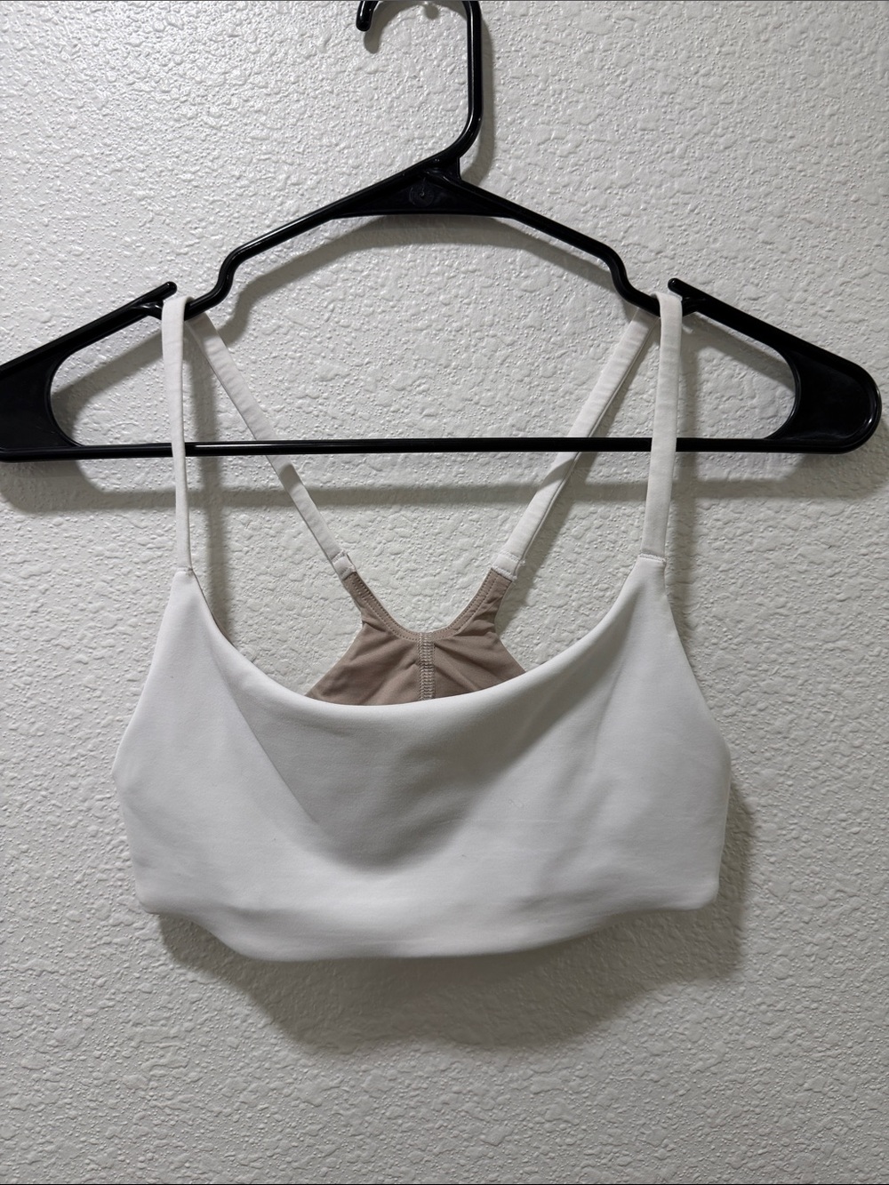 lululemon athletica White Bralette with Nude Back Panel